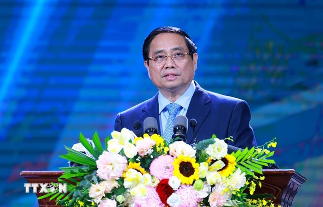 Thủ tướng Phạm Minh Chính phát biểu tại Lễ trao Giải Báo chí toàn quốc phòng, chống tham nhũng, lãng phí, tiêu cực lần thứ 5, năm 2024-2025. (Ảnh: Dương Giang/TTXVN) Thủ tướng Phạm Minh Chính phát biểu tại Lễ trao Giải Báo chí toàn quốc phòng, chống tham nhũng, lãng phí, tiêu cực lần thứ 5, năm 2024-2025. (Ảnh: Dương Giang/TTXVN)