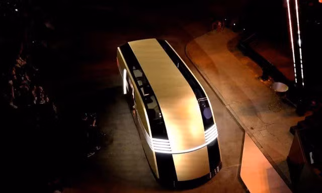 Robovan của Tesla có thể chở tối đa 20 người nhưng tỉ phú Musk không nói rõ giá thành và thời gian mở bán. Ảnh: Tesla/Reuters