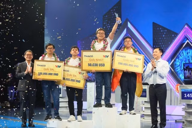 Vũ Quang Phú Đức vô địch cuộc thi Olympia năm 2024 với chiến thắng đầy thuyết phục. ẢNH: B.T