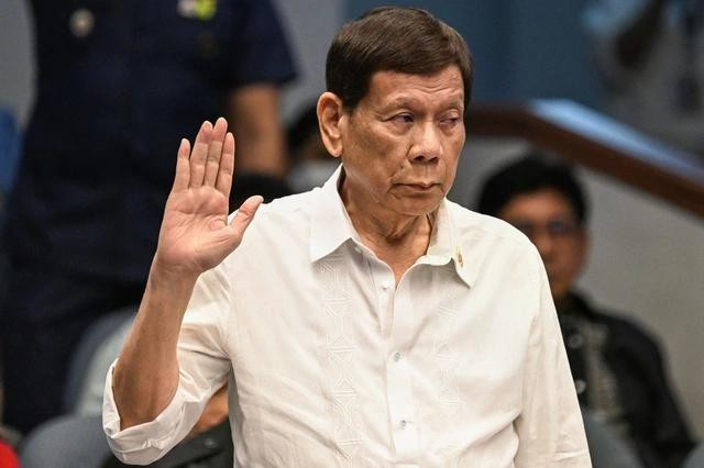 Cựu Tổng thống Philippines Rodrigo Duterte. ẢNH: AFP Cựu Tổng thống Philippines Rodrigo Duterte. ẢNH: AFP