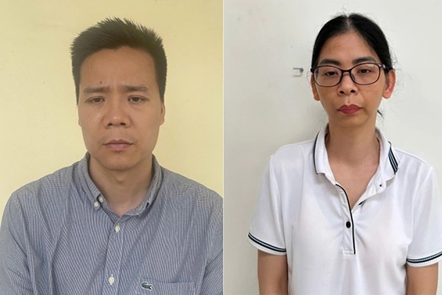 Bị can Nguyễn Năng Mạnh và Phạm Thị Hường. Ảnh: Công an cung cấp Bị can Nguyễn Năng Mạnh và Phạm Thị Hường. Ảnh: Công an cung cấp