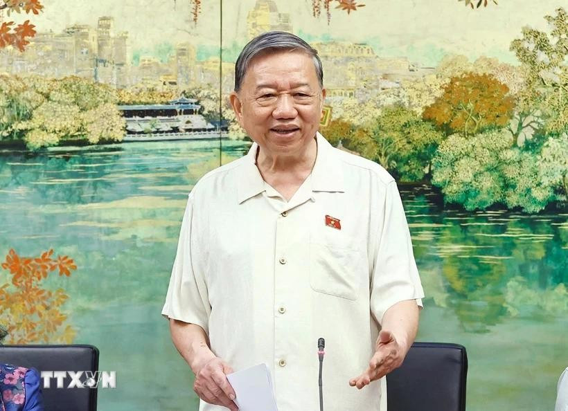 Tổng Bí thư Tô Lâm, Đại biểu Quốc hội thành phố Hà Nội phát biểu. Ảnh: Doãn Tấn/TTXVN tt-dd.jpg