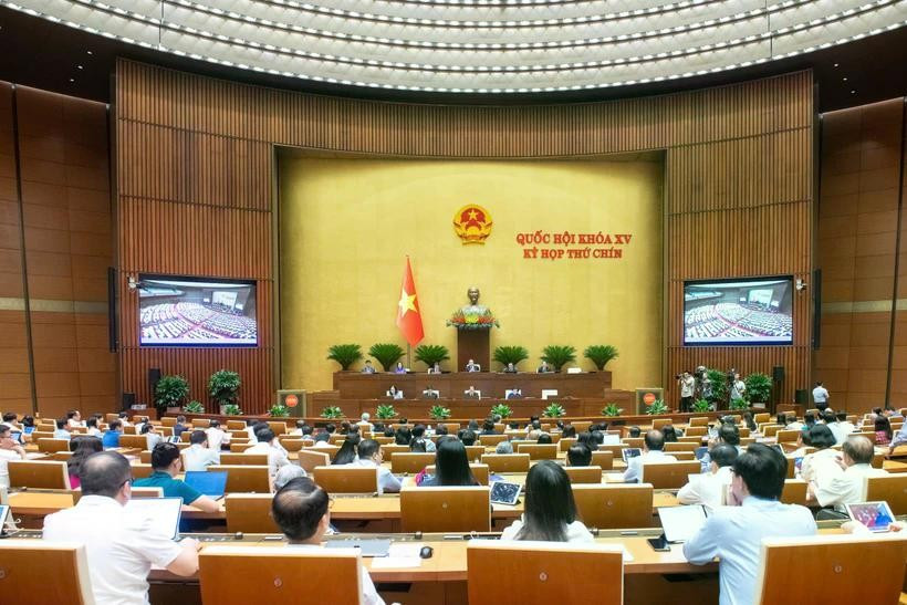 Kỳ họp thứ 9, Quốc hội khóa XV. Ảnh: TTXVN cpdd.jpg