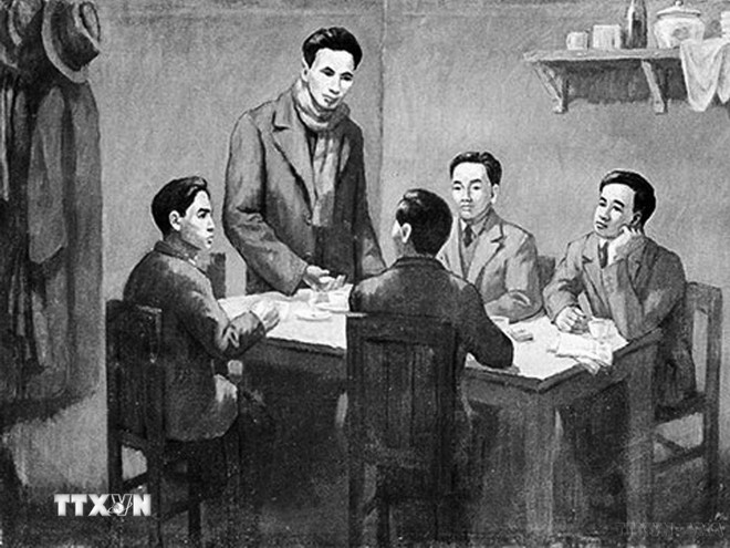 Từ ngày 6/1-7/2/1930, Hội nghị hợp nhất các tổ chức Cộng sản, thành lập Đảng Cộng sản Việt Nam họp ở Hong Kong (Trung Quốc) dưới sự chủ trì của đồng chí Nguyễn Ái Quốc thay mặt cho Quốc tế Cộng sản. Ảnh: TTXVN phát Từ ngày 6/1-7/2/1930, Hội nghị hợp nhất các tổ chức Cộng sản, thành lập Đảng Cộng sản Việt Nam họp ở Hong Kong (Trung Quốc) dưới sự chủ trì của đồng chí Nguyễn Ái Quốc thay mặt cho Quốc tế Cộng sản. Ảnh: TTXVN phát