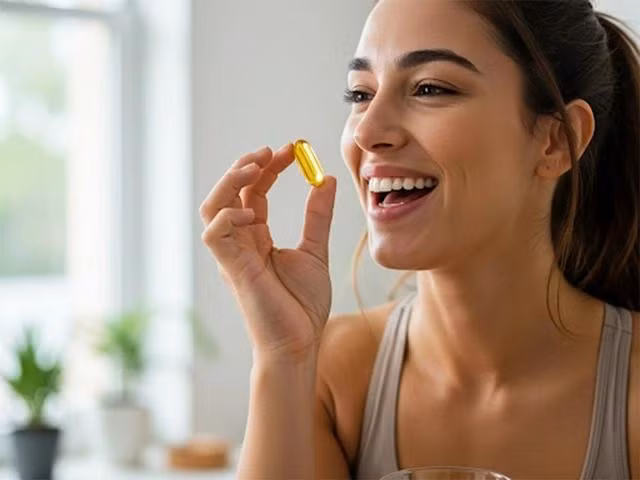 Nghiên cứu cho thấy uống 1 viên dầu cá mỗi ngày mang lại nhiều lợi ích cho sức khỏe, đặc biệt là ở người lớn tuổi. Ảnh: AI