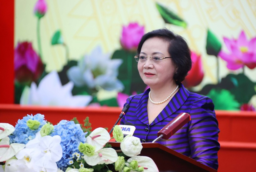 Bà Phạm Thị Thanh Trà, nữ Phó Thủ tướng đầu tiên của Việt Nam. (Ảnh: Văn Điệp) Bà Phạm Thị Thanh Trà, nữ Phó Thủ tướng đầu tiên của Việt Nam. (Ảnh: Văn Điệp)