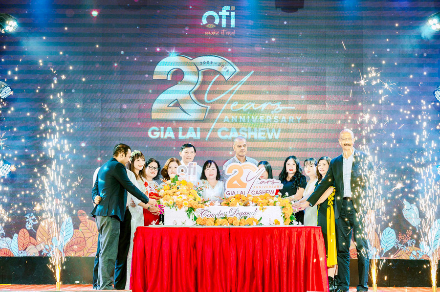 Nhà máy Điều Gia Lai vừa long trọng tổ chức các hoạt động kỷ niệm 20 năm góp mặt trong hành trình viết nên câu chuyện thành công của ngành điều Việt Nam.