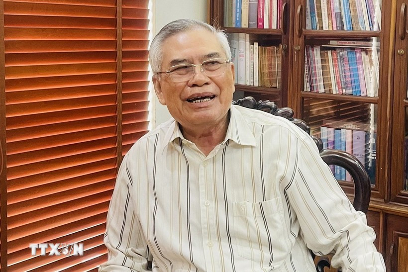 Phó Giáo sư-Tiến sỹ Lê Quý Đức, Nguyên Viện phó Viện Văn hóa và Phát triển - Học viện Chính trị Quốc gia Hồ Chí Minh. (Ảnh: Tuyết Mai/TTXVN)