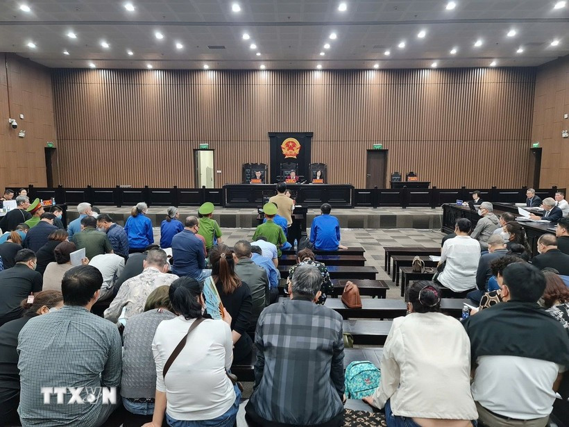 Quang cảnh phiên xử. (Ảnh: Kim Anh/TTXVN)
