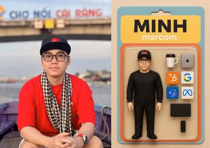 Dù là người khởi xướng nhưng anh Minh cho rằng bạn trẻ nên cân nhắc thật kỹ việc sử dụng những hình ảnh của bản thân để tạo ra tác phẩm. Vì ở thời điểm hiện tại, có những hình thức lừa đảo bằng AI. ẢNH: NVCC