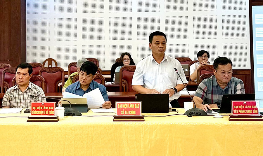 Phó Giám đốc Sở Tài chính Nguyễn Quảng Hà đề nghị các đơn vị rà soát lại các dự án, nhiệm vụ không thể thực hiện để chuyển vốn. Ảnh: Hà Duy 2hd.jpg