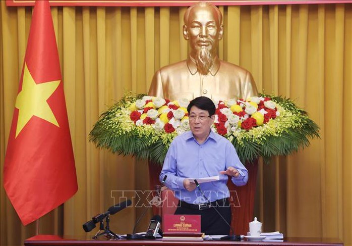 Chủ tịch nước Lương Cường phát biểu chỉ đạo (Ảnh: TTXVN) Chủ tịch nước Lương Cường phát biểu chỉ đạo (Ảnh: TTXVN)