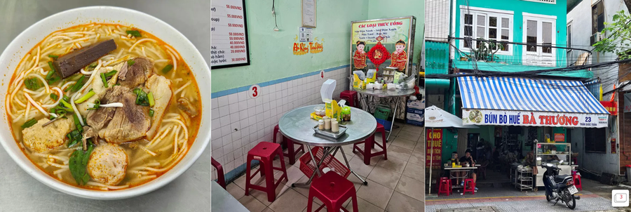 ភោជនីយដ្ឋានគុយទាវសាច់គោ Ba Thuong Hue (Da Nang)។ រូបថត៖ Michelin Guide Quán bún bò Huế Bà Thương (Đà Nẵng). Ảnh: Michelin Guide