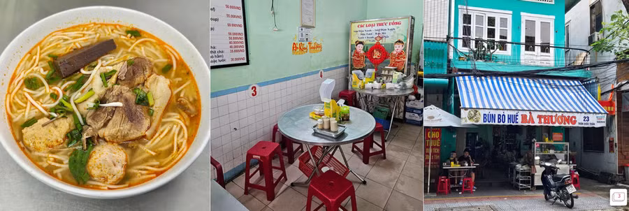 Quán bún bò Huế Bà Thương (Đà Nẵng). Ảnh: Michelin Guide