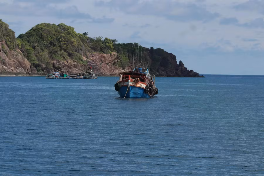 Đảo Hòn Chuối hiện có 46 hộ dân sinh sống. ẢNH: G.B