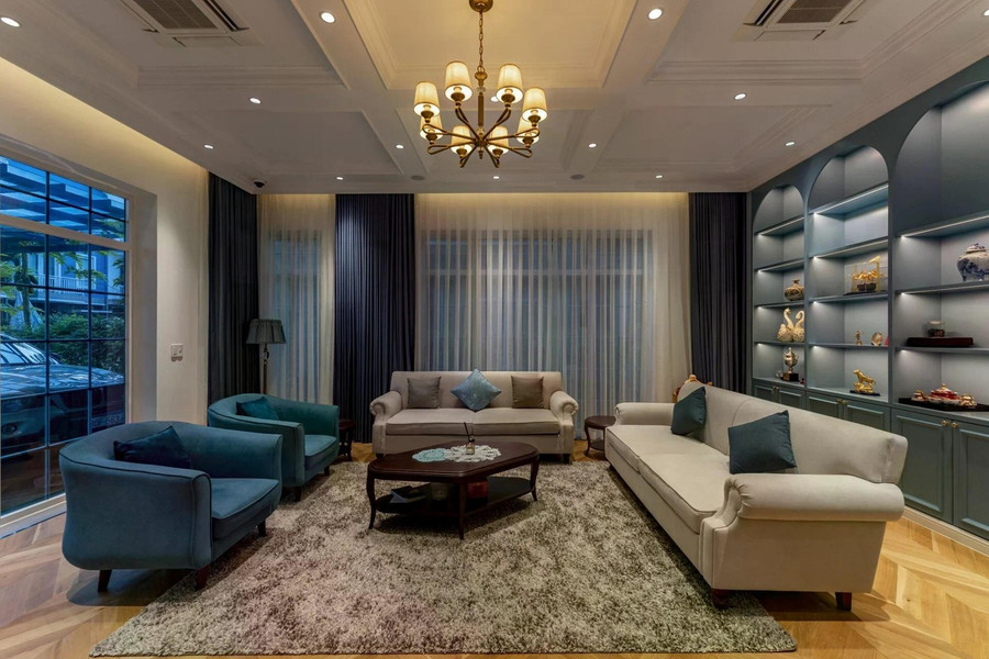 Thiết kế 'tổ ấm' với tông xanh hiện đại, thanh lịch