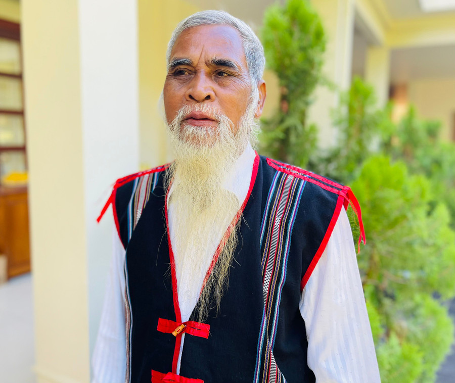 Già làng Rơ Lan Vọng. Ảnh: Phương Dung