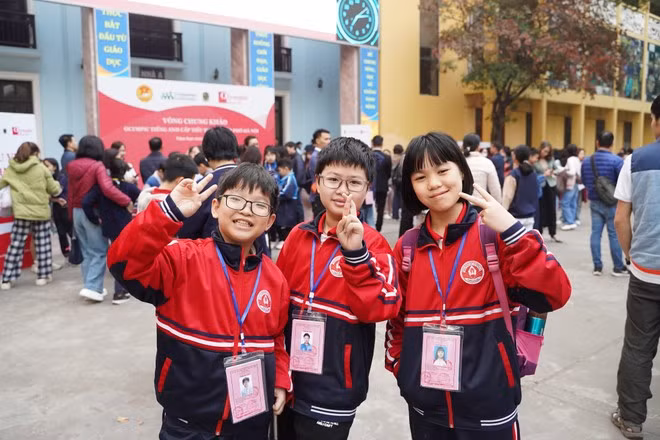 Học sinh Hà Nội tham dự cuộc thi tiếng Anh. (Ảnh: PV/Vietnam+).