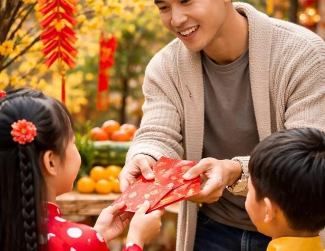 Lì xì không chỉ là mang lại niềm vui cho người nhận mà cho cả người trao. ẢNH MINH HỌA: AI