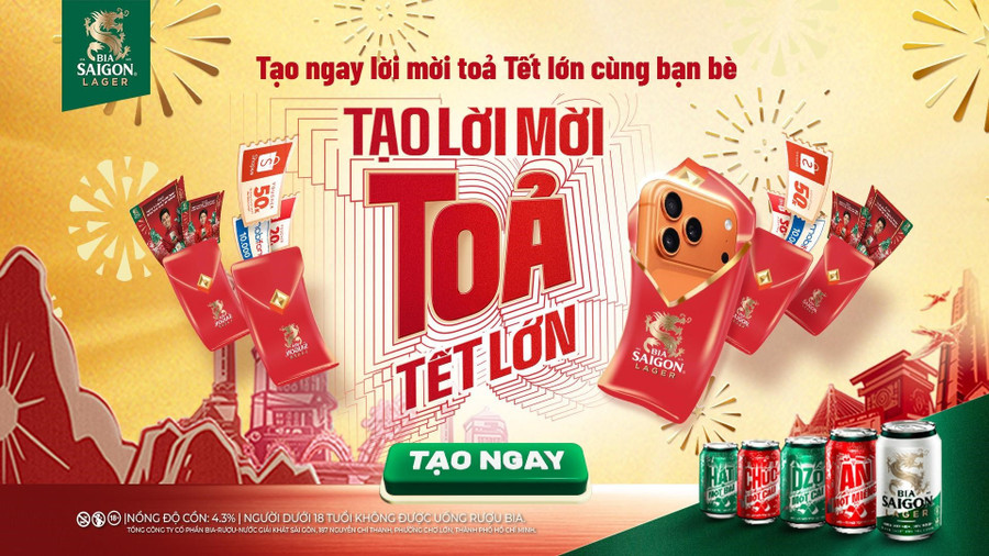 Hoạt động “Tạo Lời Mời, Tỏa Tết Lớn” của Bia Saigon đã có mặt trên Zalo.