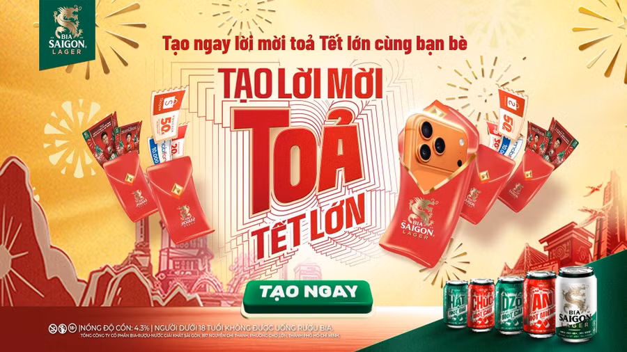 Hoạt động “Tạo Lời Mời, Tỏa Tết Lớn” của Bia Saigon đã có mặt trên Zalo.
