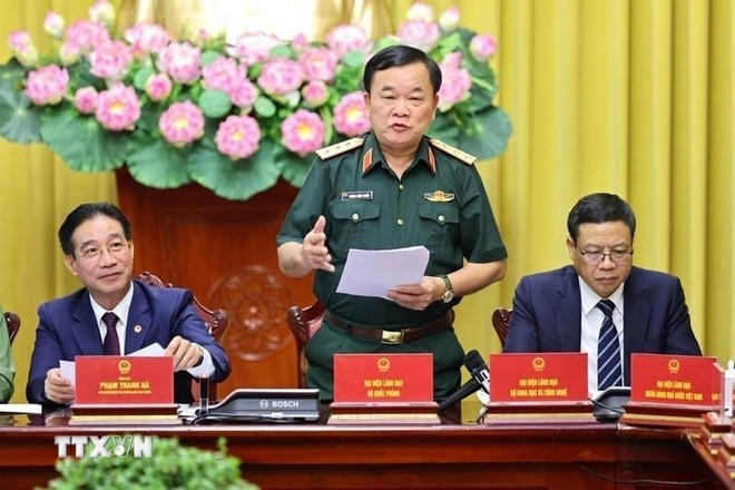 Thượng tướng Hoàng Xuân Chiến, Thứ trưởng Bộ Quốc phòng phát biểu. (Ảnh: Minh Đức/TTXVN) Thượng tướng Hoàng Xuân Chiến, Thứ trưởng Bộ Quốc phòng phát biểu. (Ảnh: Minh Đức/TTXVN)