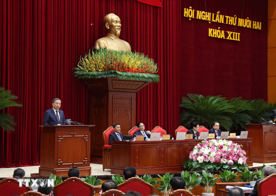 Tổng Bí thư Tô Lâm phát biểu khai mạc Hội nghị. (Ảnh: Thống Nhất/TTXVN) Tổng Bí thư Tô Lâm phát biểu khai mạc Hội nghị. (Ảnh: Thống Nhất/TTXVN)