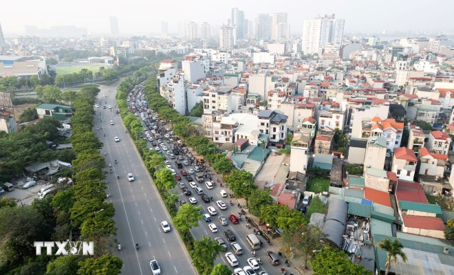 Đường vành đai 2 (đoạn đường Võ Chí Công hướng đi cầu Nhật Tân). (Ảnh: Lê Đông/TTXVN) Đường vành đai 2 (đoạn đường Võ Chí Công hướng đi cầu Nhật Tân). (Ảnh: Lê Đông/TTXVN)