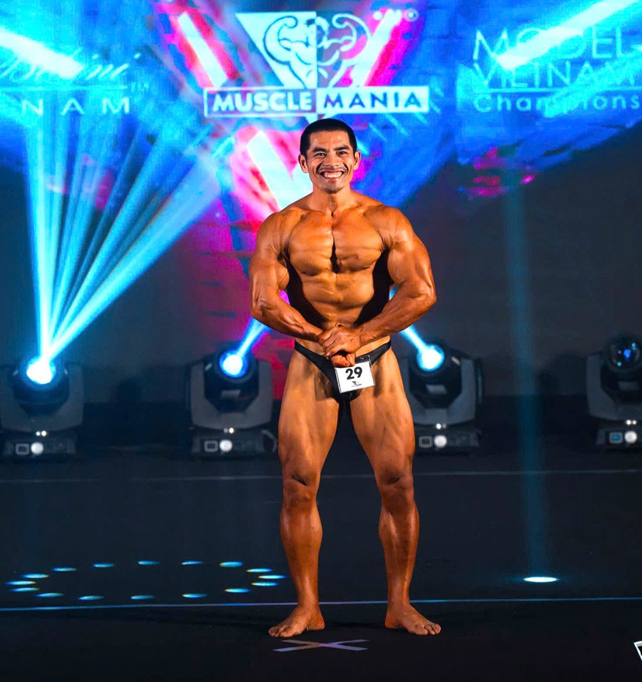 Vận động viên Nguyễn Văn Tuấn tham gia cuộc thi Musclemania Vietnam 2024. Ảnh: NVCC Vận động viên Nguyễn Văn Tuấn tham gia cuộc thi Musclemania Vietnam 2024. Ảnh: NVCC