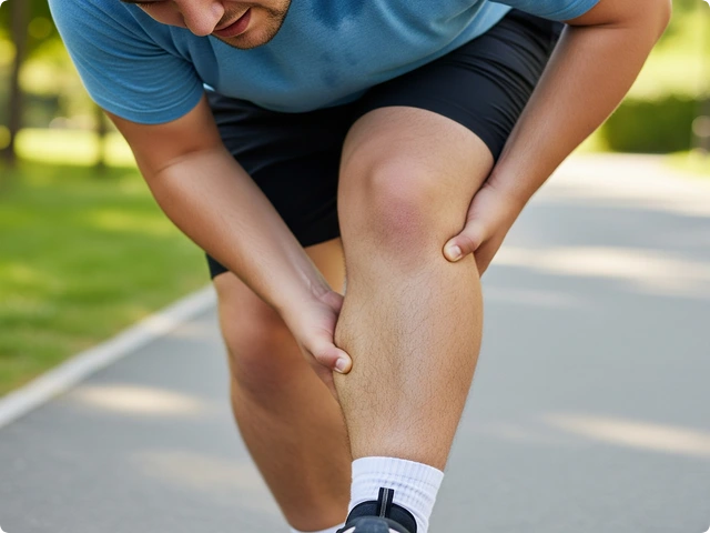 Chuột rút thường xuyên xảy ra khi đi bộ có thể là dấu hiệu của cholesterol trong máu cao. ẢNH: AI Chuột rút thường xuyên xảy ra khi đi bộ có thể là dấu hiệu của cholesterol trong máu cao
