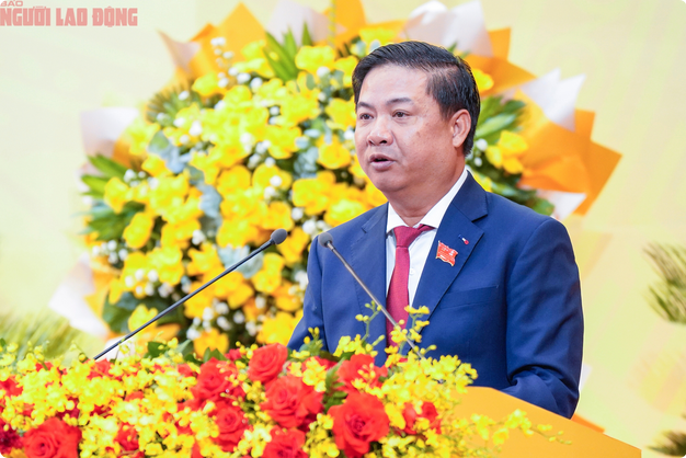 Ông Lương Nguyễn Minh Triết, Bí thư Thành ủy Đà Nẵng phát biểu tại Đại hội. Ông Lương Nguyễn Minh Triết phát biểu tại Đại hội.
