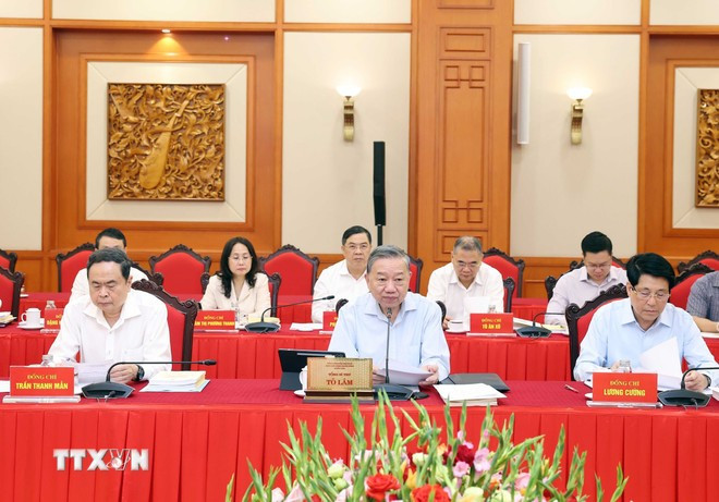 Tổng Bí thư Tô Lâm phát biểu. (Ảnh: Thống Nhất/TTXVN) Tổng Bí thư Tô Lâm phát biểu. (Ảnh: Thống Nhất/TTXVN)