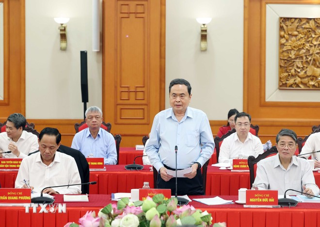 Đồng chí Trần Thanh Mẫn, Ủy viên Bộ Chính trị, Bí thư Đảng ủy Quốc hội, Chủ tịch Quốc hội phát biểu. (Ảnh: Thống Nhất/TTXVN) Đồng chí Trần Thanh Mẫn, Ủy viên Bộ Chính trị, Bí thư Đảng ủy Quốc hội, Chủ tịch Quốc hội phát biểu. (Ảnh: Thống Nhất/TTXVN)