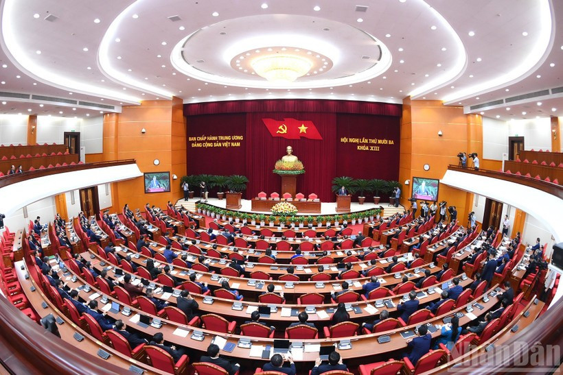 Quang cảnh phiên bế mạc Hội nghị. (Ảnh: ĐĂNG KHOA) thong-cao-phien-be-mac.jpg