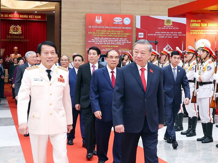 Tổng Bí thư Tô Lâm tới dự Đại hội đại biểu Đảng bộ Công an T.Ư lần thứ VIII, nhiệm kỳ 2025 - 2030.