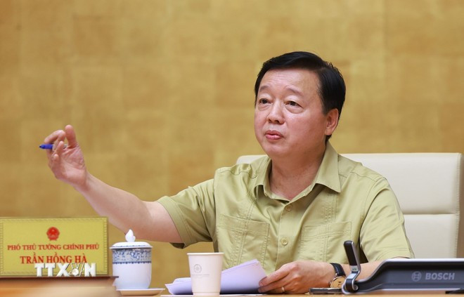 Phó Thủ tướng Trần Hồng Hà phát biểu. (Ảnh: Dương Giang/TTXVN) Phó Thủ tướng Trần Hồng Hà phát biểu. (Ảnh: Dương Giang/TTXVN)