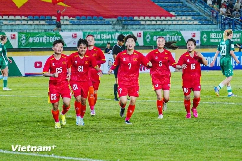 Liên đoàn Bóng đá Việt Nam (VFF) đề ra mục tiêu: Bóng đá Nữ Việt Nam phấn đấu giành quyền tham dự World Cup 2031. (Ảnh: Việt Anh/Vietnam+) tt.jpg