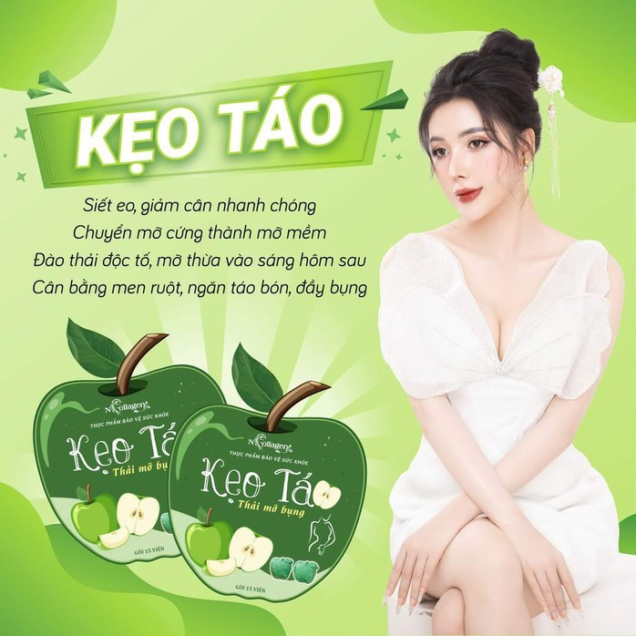 Cục An toàn thực phẩm khẳng định chưa cấp Giấy tiếp nhận đăng ký bản công bố sản phẩm và Giấy xác nhận nội dung quảng cáo cho sản phẩm có tên Kẹo táo thải mỡ bụng. Ảnh: Internet Cục An toàn thực phẩm khẳng định chưa cấp Giấy tiếp nhận đăng ký bản công bố sản phẩm và Giấy xác nhận nội dung quảng cáo cho sản phẩm có tên Kẹo táo thải mỡ bụng. Ảnh: Internet