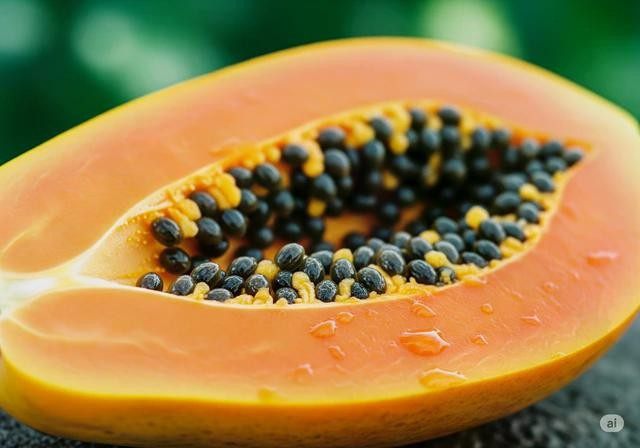 Đu đủ chứa rất nhiều dưỡng chất như beta-caroten, vitamin C. Ảnh: AI Đu đủ chứa rất nhiều dưỡng chất như beta-caroten, vitamin C. Ảnh: AI