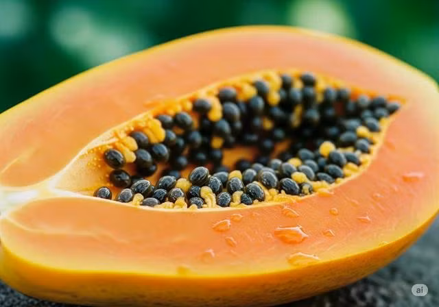 Đu đủ chứa rất nhiều dưỡng chất như beta-caroten, vitamin C. Ảnh: AI