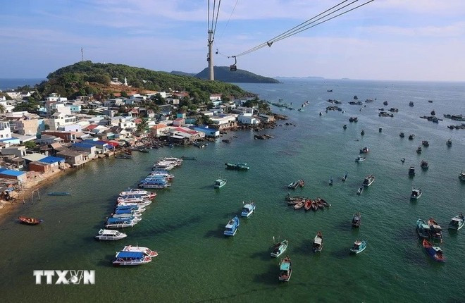 Уголок Фукуока. (Фото: Дуонг Джианг/ВИА) Một góc Phú Quốc . (Ảnh: Dương Giang/TTXVN)