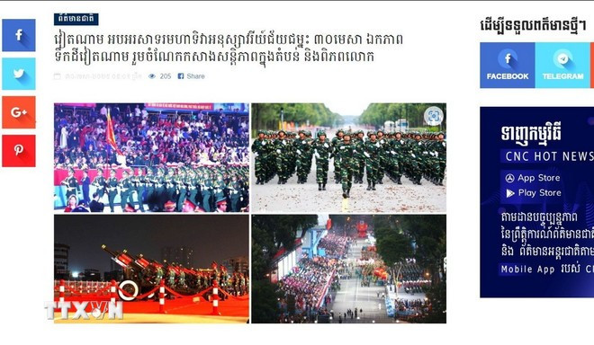 Trang tin điện tử CNC News đăng phát bài viết (ảnh chụp màn hình) trong ngày 30/4/2025, với tiêu đề “Việt Nam kỷ niệm 50 năm Ngày Giải phóng miền Nam, thống nhất đất nước, góp phần xây dựng hòa bình khu vực và thế giới". Ảnh: TTXVN phát Trang tin điện tử CNC News đăng phát bài viết (ảnh chụp màn hình) trong ngày 30/4/2025, với tiêu đề “Việt Nam kỷ niệm 50 năm Ngày Giải phóng miền Nam, thống nhất đất nước, góp phần xây dựng hòa bình khu vực và thế giới". Ảnh: TTXVN phát
