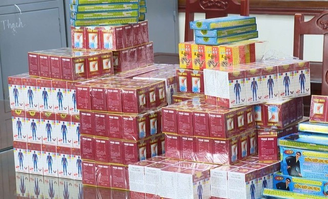 Số tang vật thuốc giả bị thu giữ. Ảnh: Công an Thanh Hoá Số tang vật thuốc giả bị thu giữ. Ảnh: Công an Thanh Hoá