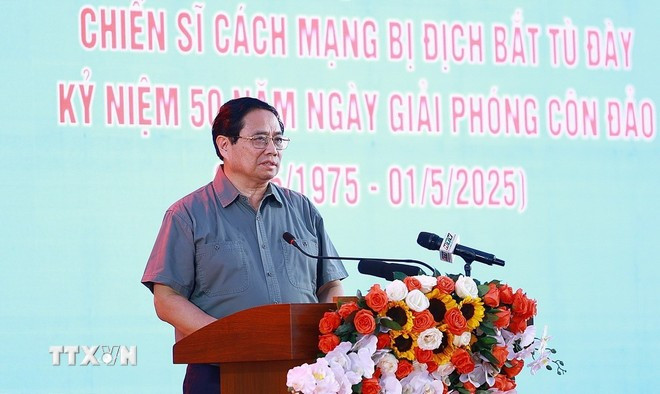 Thủ tướng Phạm Minh Chính phát biểu, tri ân chiến sỹ cách mạng bị địch bắt, tù đày. Ảnh: Dương Giang/TTXVN Thủ tướng Phạm Minh Chính phát biểu, tri ân chiến sỹ cách mạng bị địch bắt, tù đày. Ảnh: Dương Giang/TTXVN