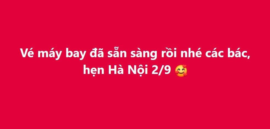 Nhiều bạn trẻ rủ rê nhau ra Hà Nội xem diễu binh, diễu hành. ẢNH: CHỤP MÀN HÌNH Nhiều bạn trẻ rủ rê nhau ra Hà Nội xem diễu binh, diễu hành. ẢNH: CHỤP MÀN HÌNH