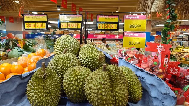 Sầu riêng Tiền Giang, Bến Tre có giá 73.500 đồng/kg