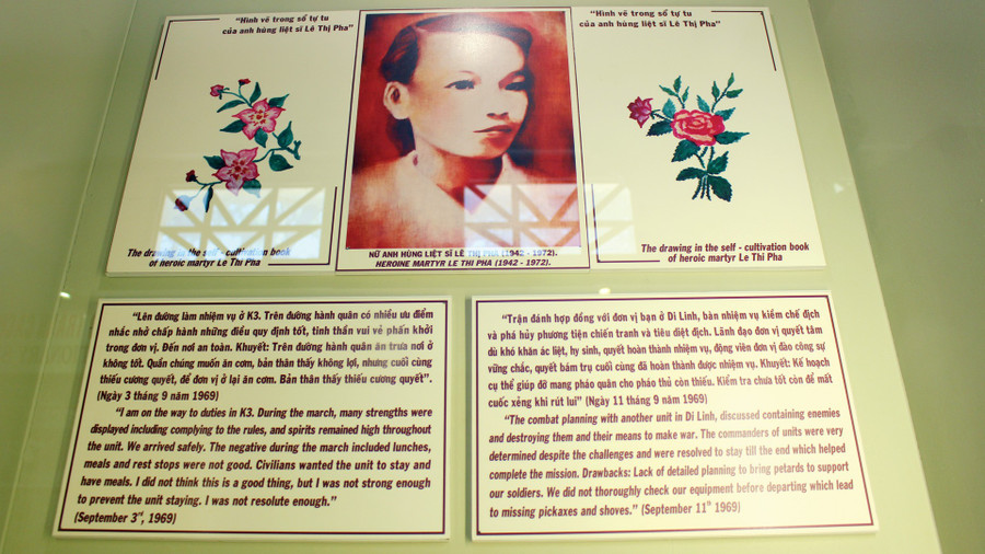 Hình ảnh anh hùng liệt sĩ Lê Thị Pha (1942 - 1975) ngã xuống trước ngày đất nước thống nhất. 2tn.jpg