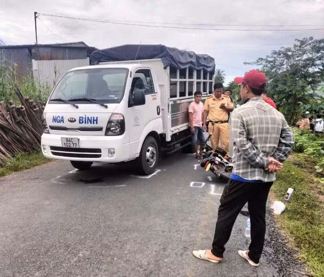 Hiện trường vụ tai nạn giao thông. Ảnh: M.X.H.