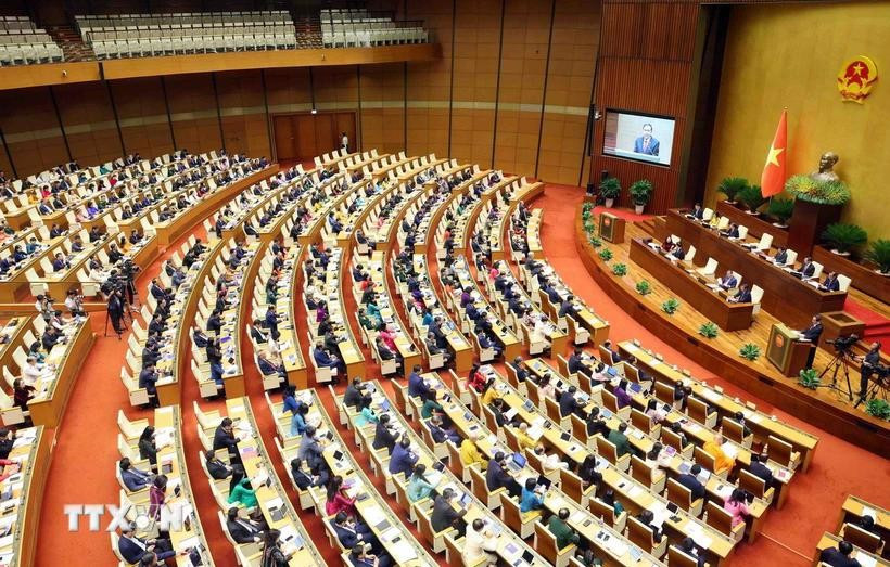 Toàn cảnh phiên khai mạc Kỳ họp thứ 9, Quốc hội khóa XV. Ảnh: Phạm Kiên/TTXVN thongcaobaochi.jpg