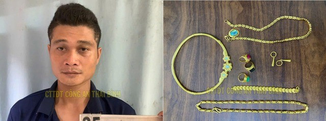 Nguyễn Văn Hùng cùng tang vật của vụ án Nguyễn Văn Hùng cùng tang vật của vụ án